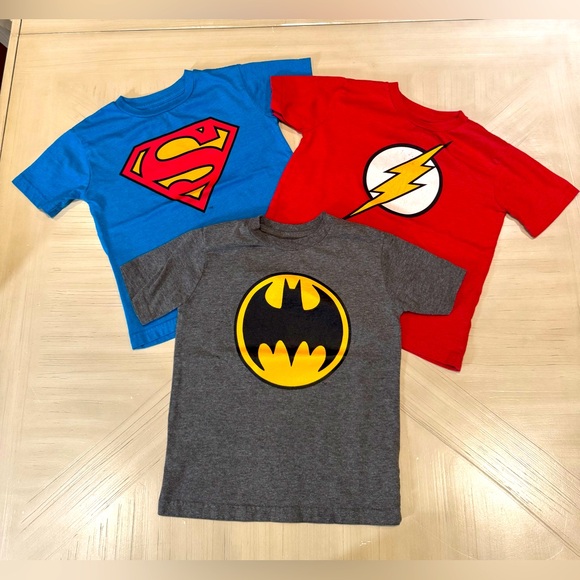 DC Comics Justice League Batman Superman The Flash 3 Pack T-Shirts - Size 5T - Picture 5 of 15